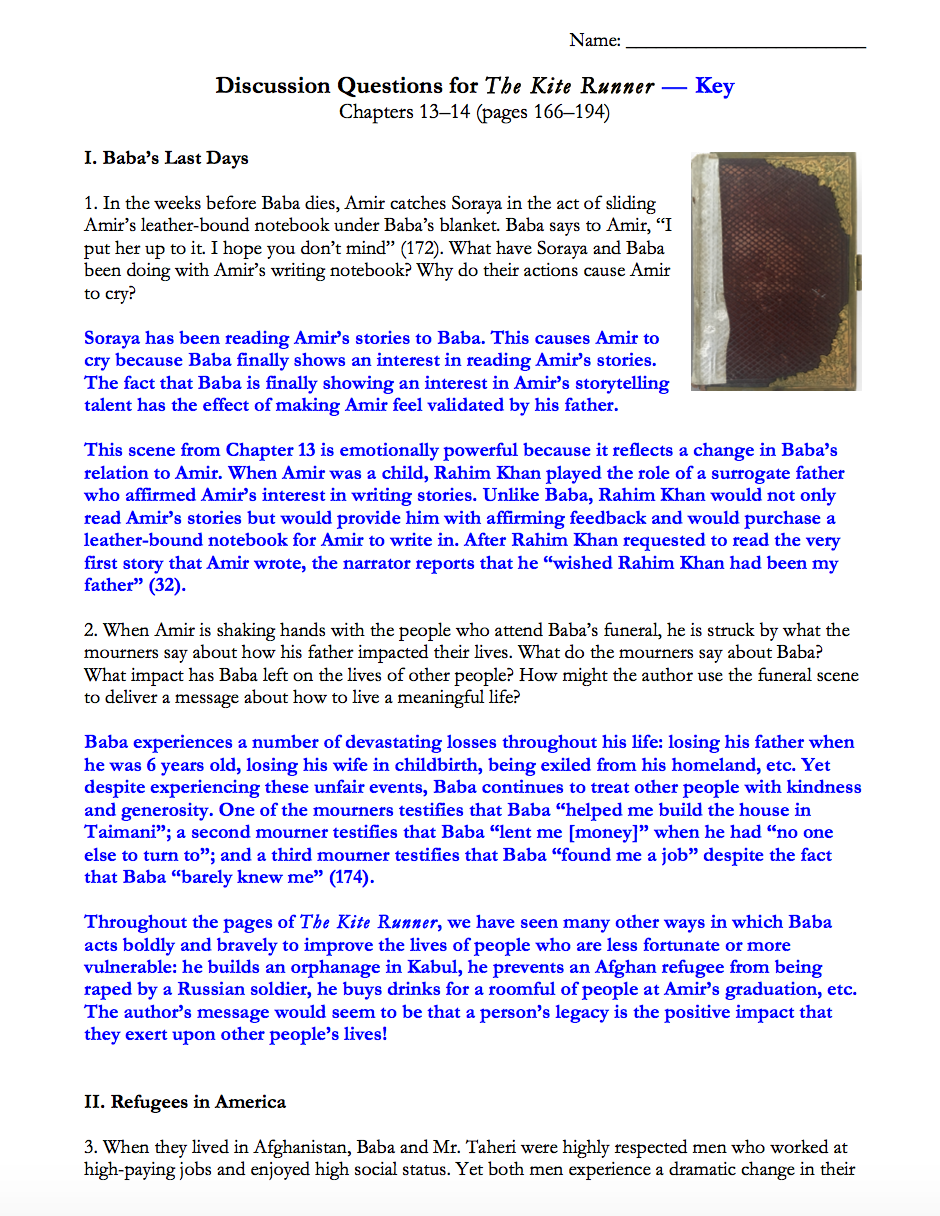 The Kite Runner by Khaled Hosseini | Complete Teaching Unit