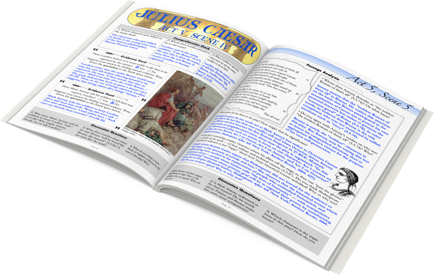 Julius Caesar | Complete Teaching Unit with Workbook & Answer Key