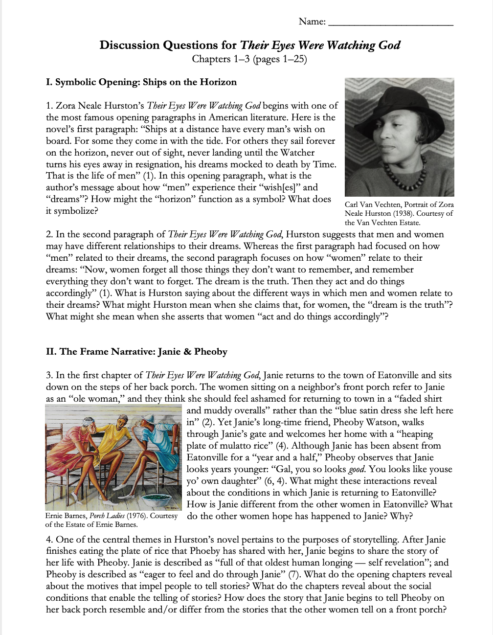 Their Eyes Were Watching God | Complete Teaching Unit