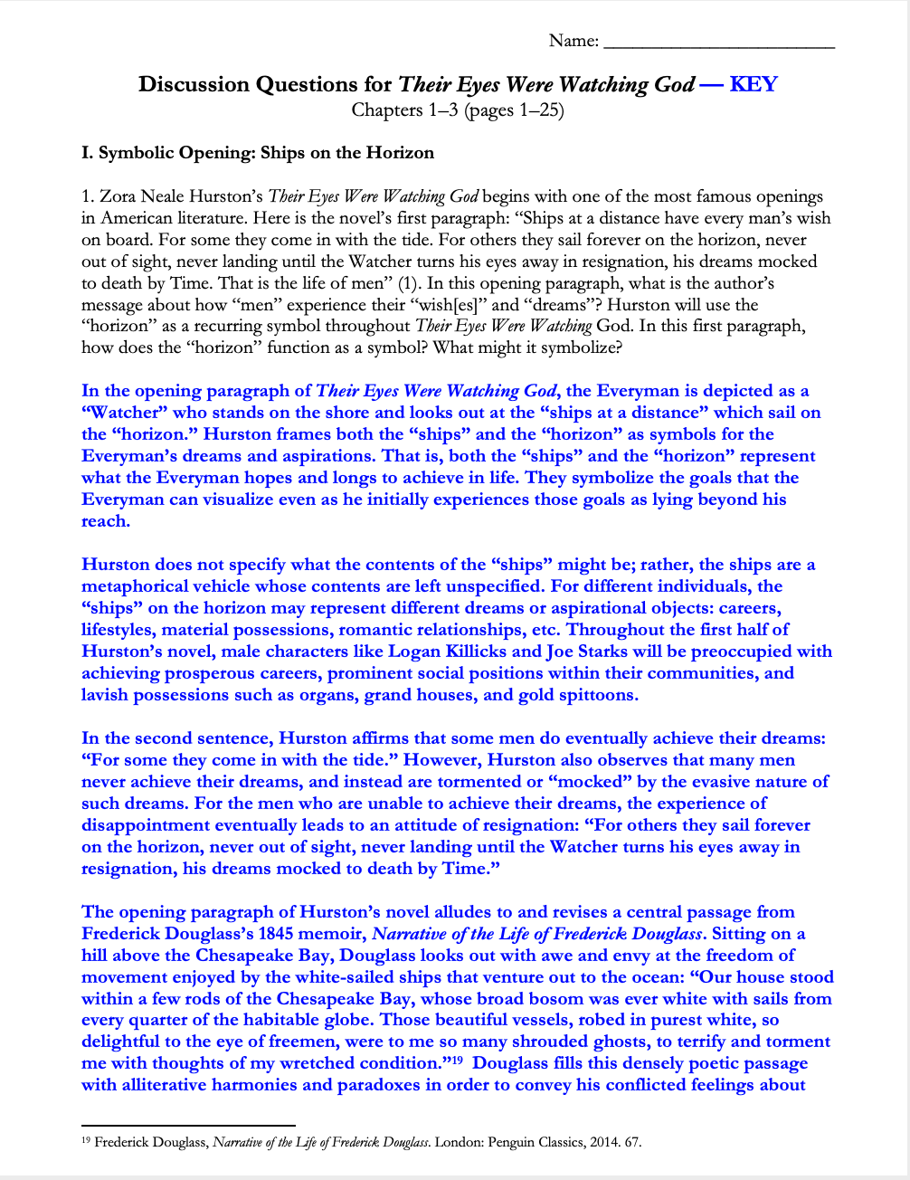 Their Eyes Were Watching God | Complete Teaching Unit