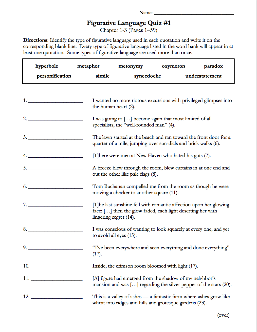 The Great Gatsby by F. Scott Fitzgerald | Complete Teaching Unit