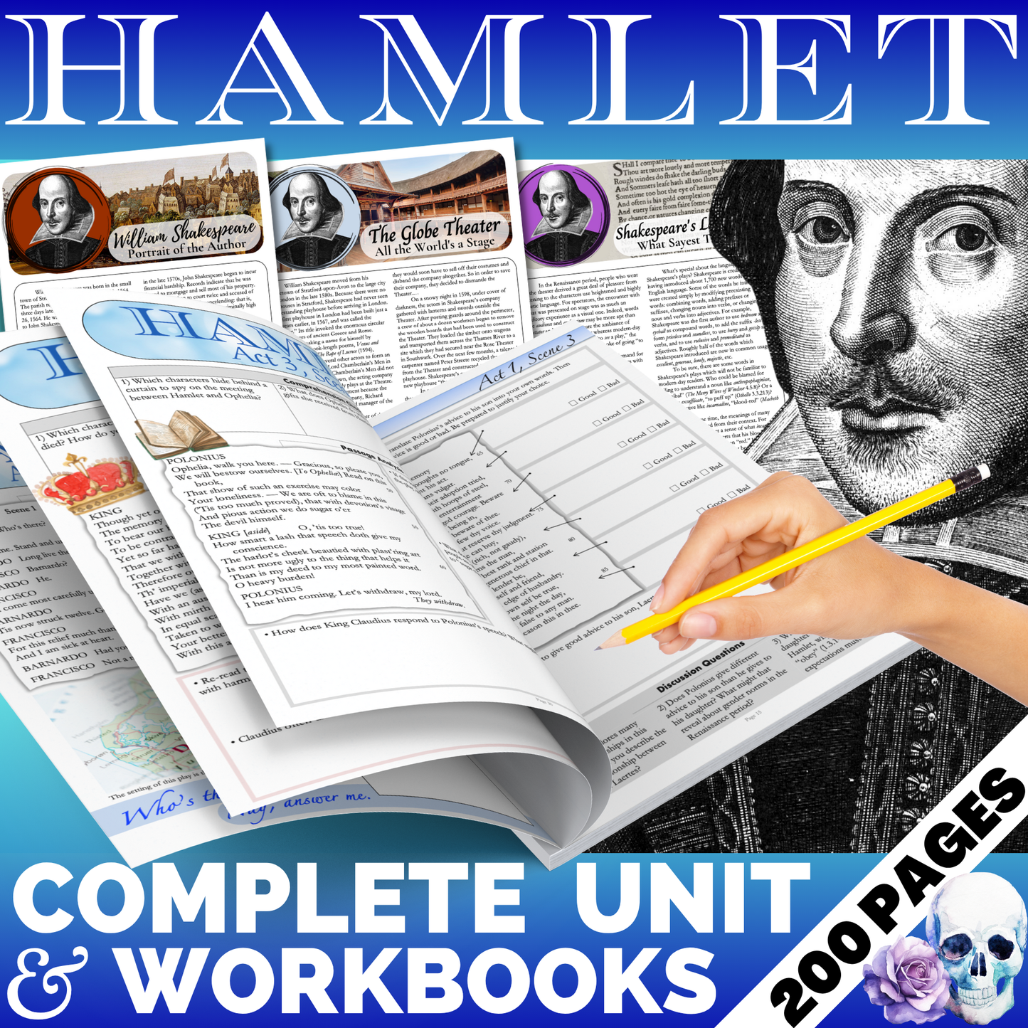 Hamlet | Complete Teaching Unit with Workbook & Answer Key