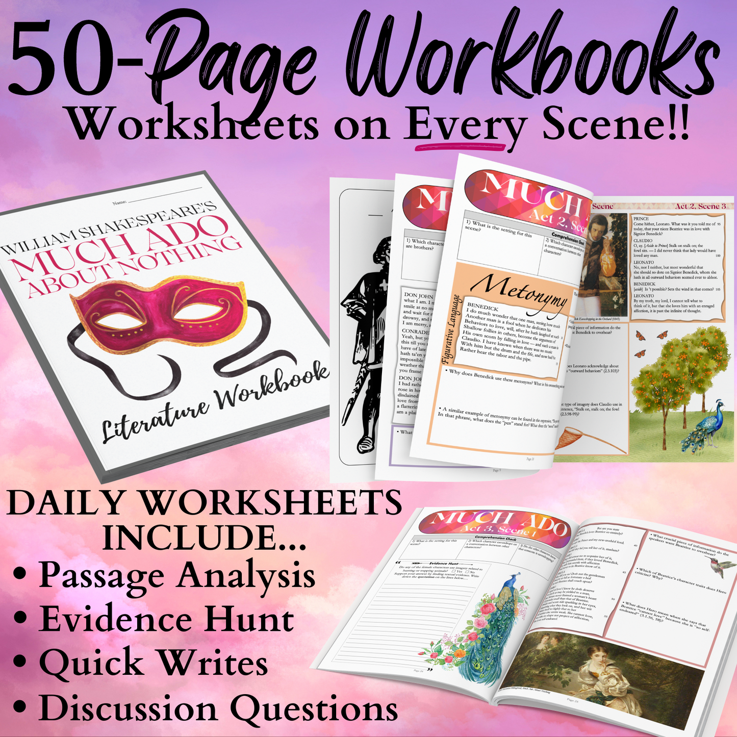 Much Ado About Nothing | Complete Teaching Unit with Workbook & Answer Key