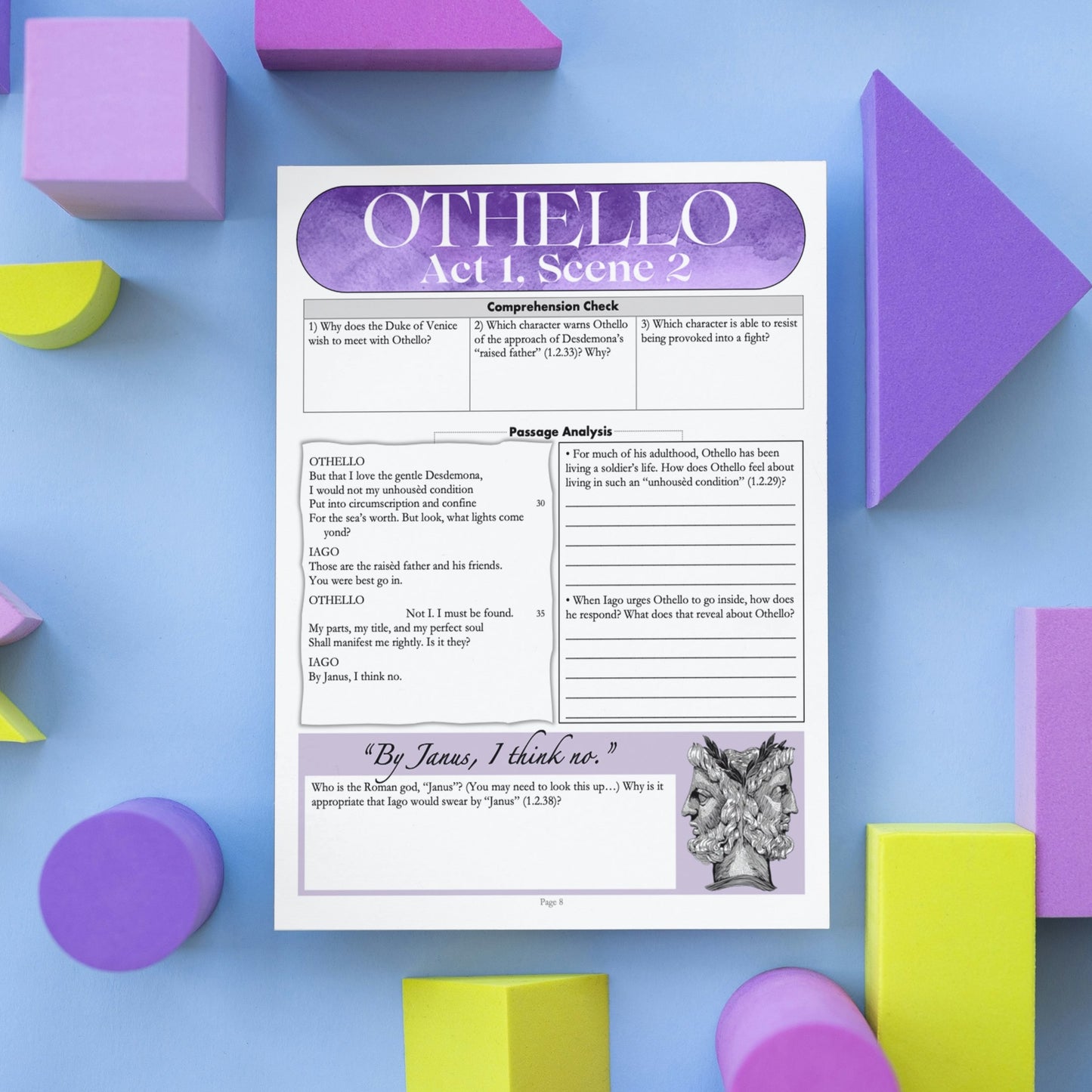 Othello by William Shakespeare | Complete Teaching Unit with Workbook & Answer Key