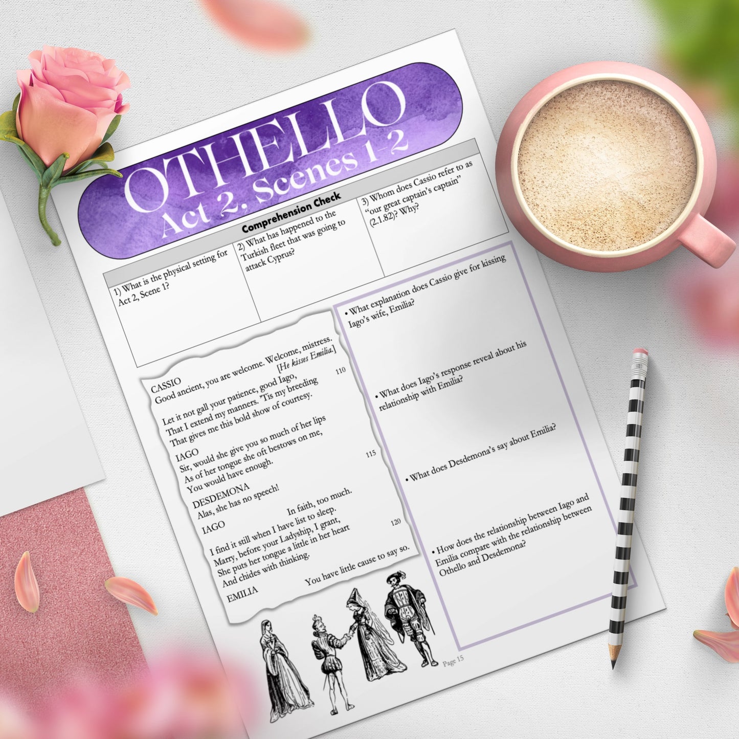 Othello by William Shakespeare | Complete Teaching Unit with Workbook & Answer Key