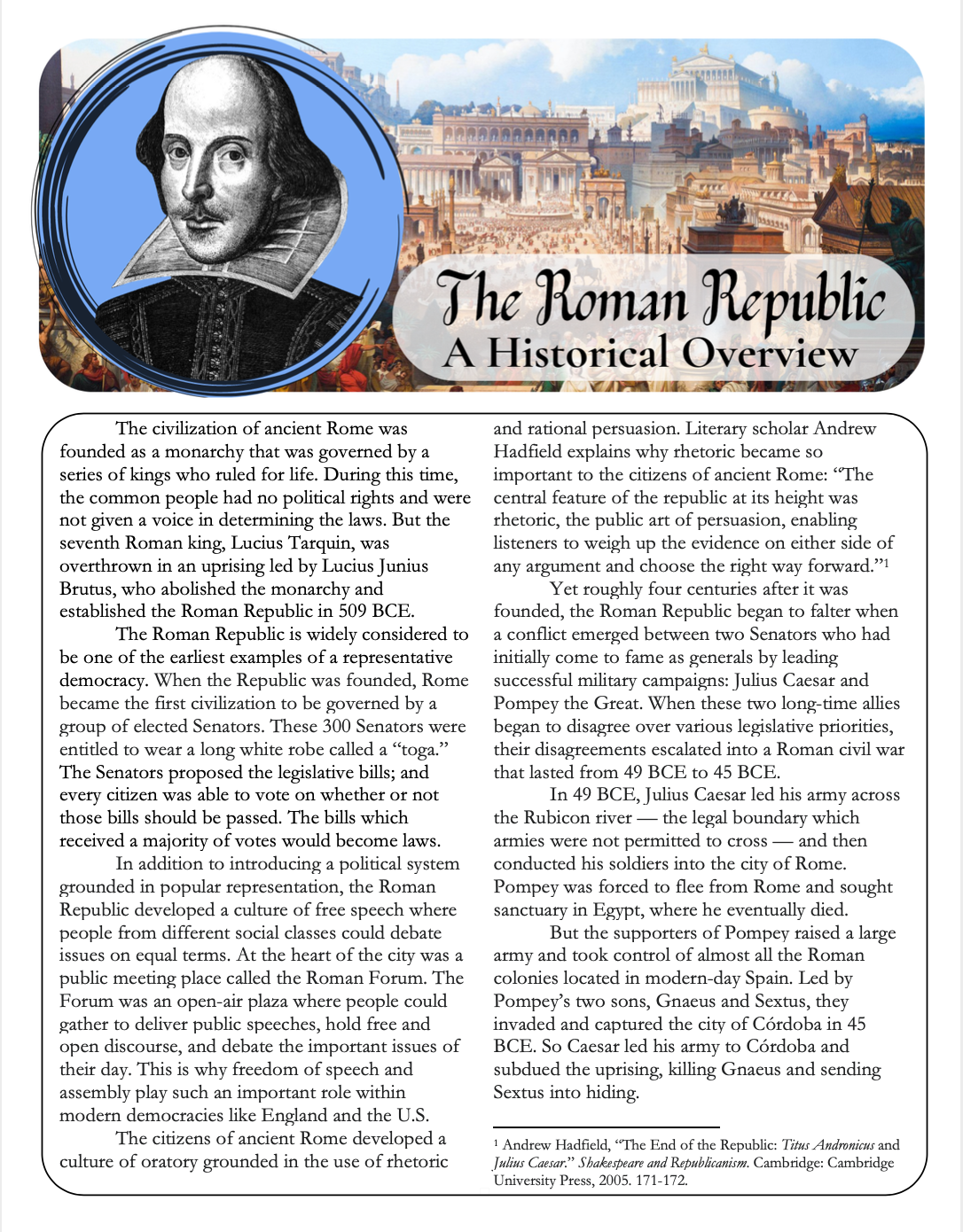 Julius Caesar | Complete Teaching Unit with Workbook & Answer Key