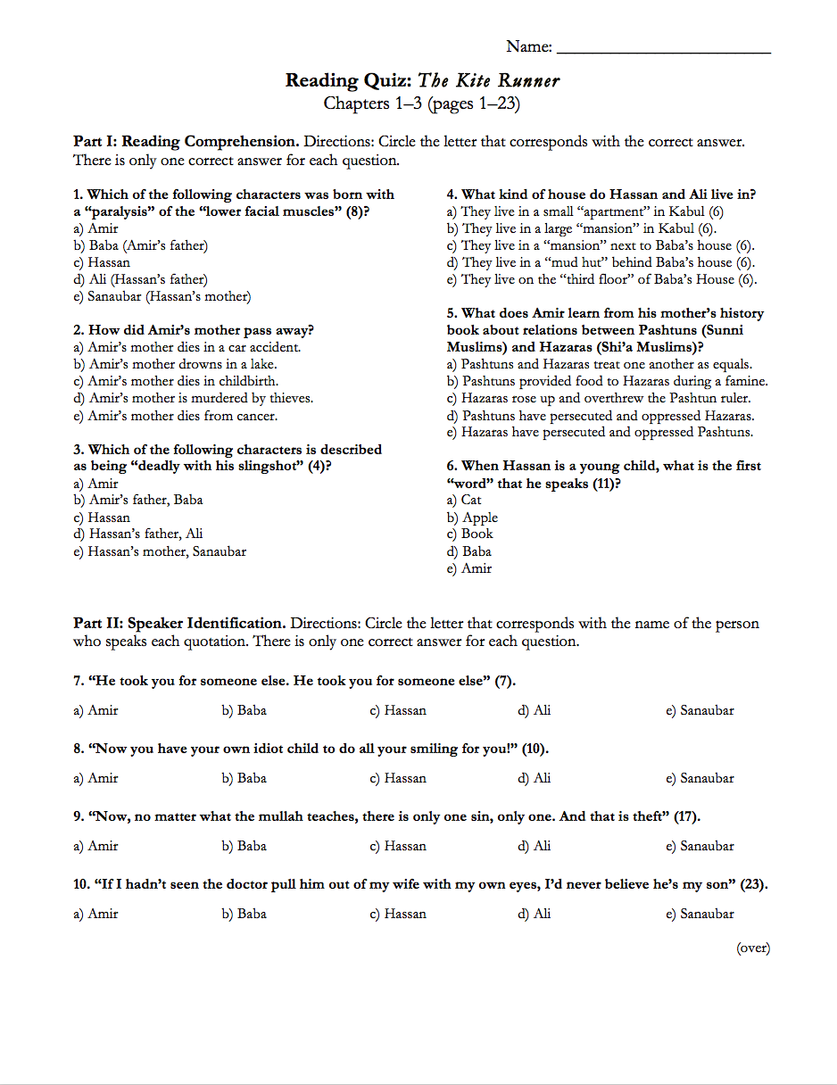 The Kite Runner by Khaled Hosseini | Complete Teaching Unit