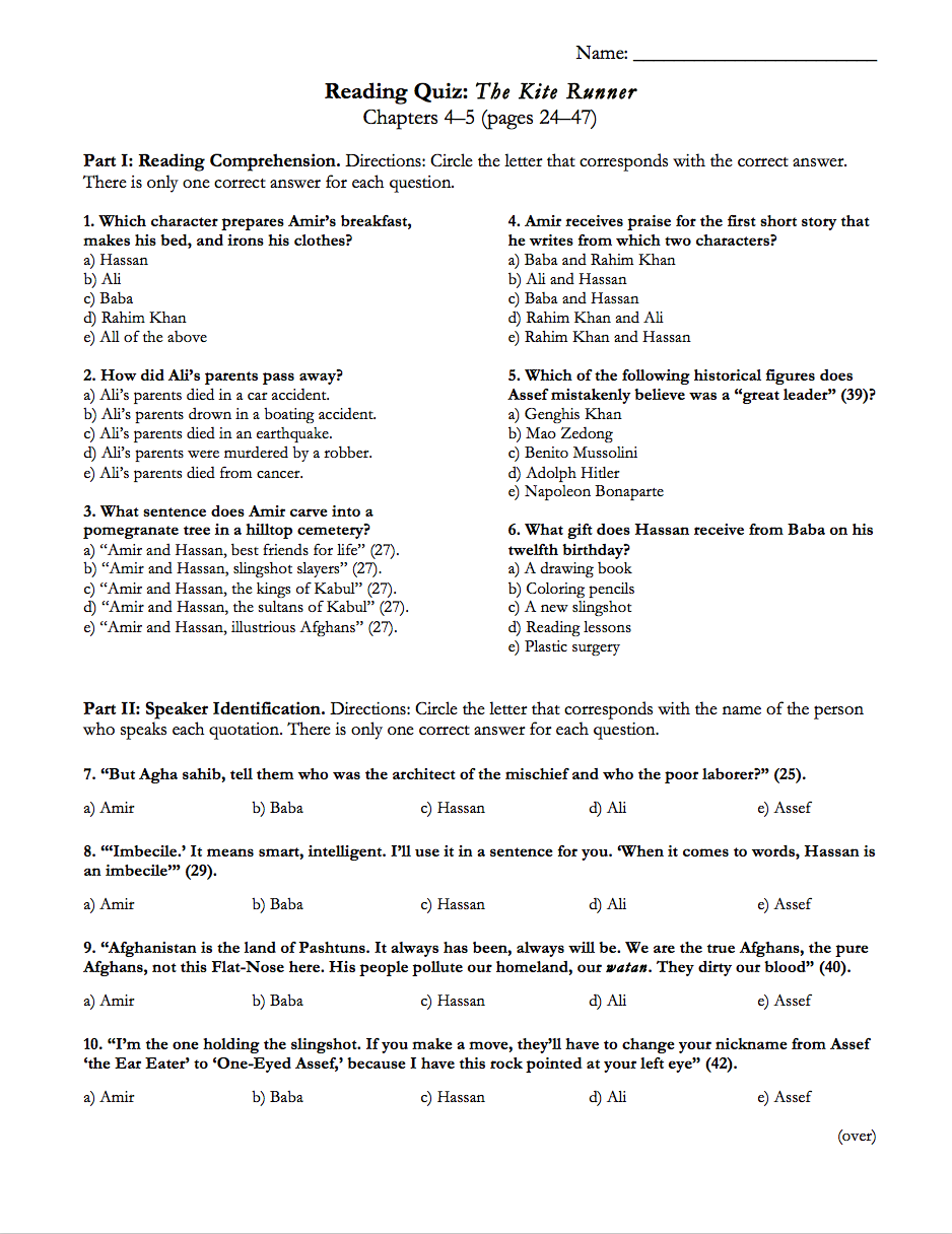 The Kite Runner by Khaled Hosseini | Complete Teaching Unit