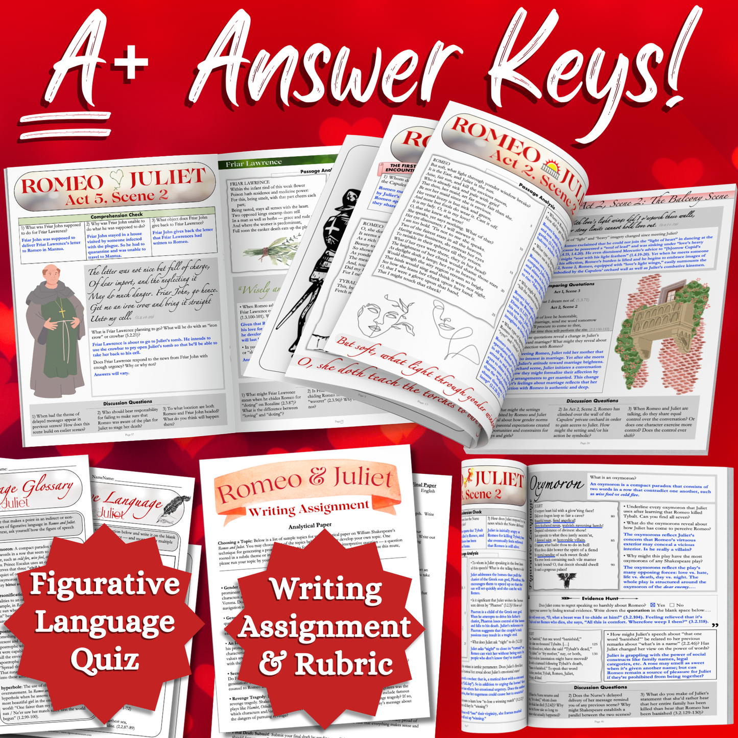Romeo and Juliet | Complete Teaching Unit with Workbook & Answer Key
