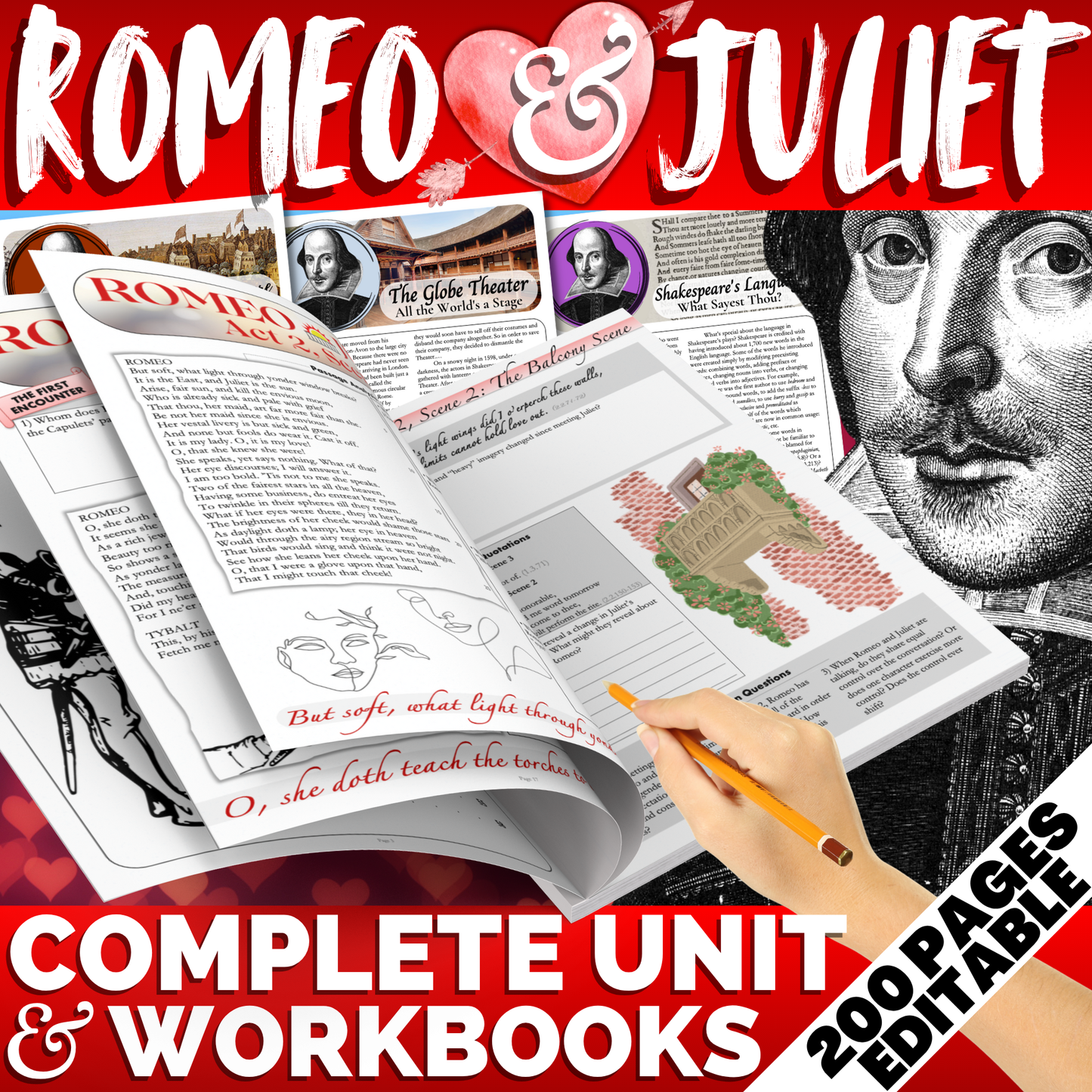 Romeo and Juliet | Complete Teaching Unit with Workbook & Answer Key