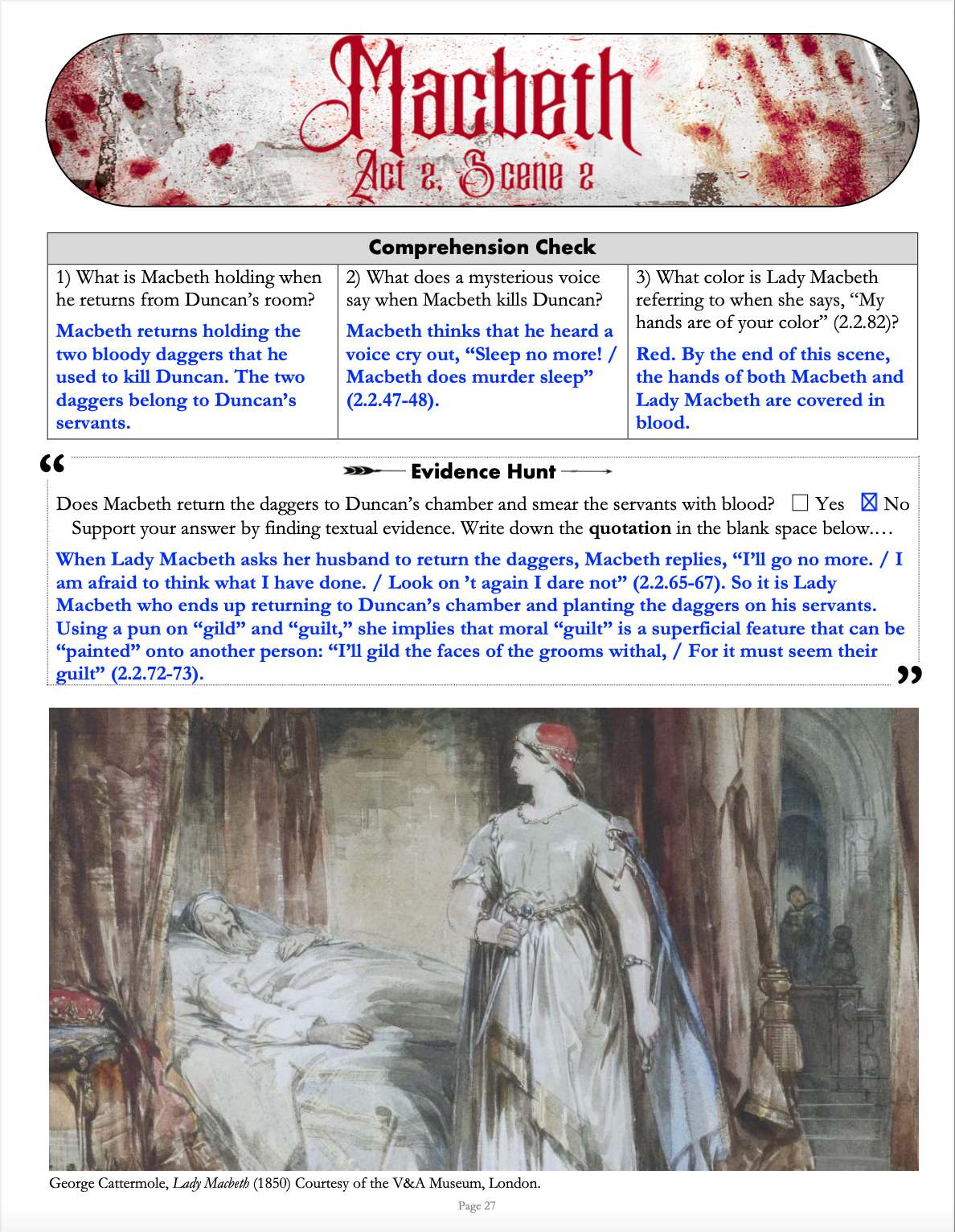 Macbeth | Complete Teaching Unit with Workbook & Answer Key