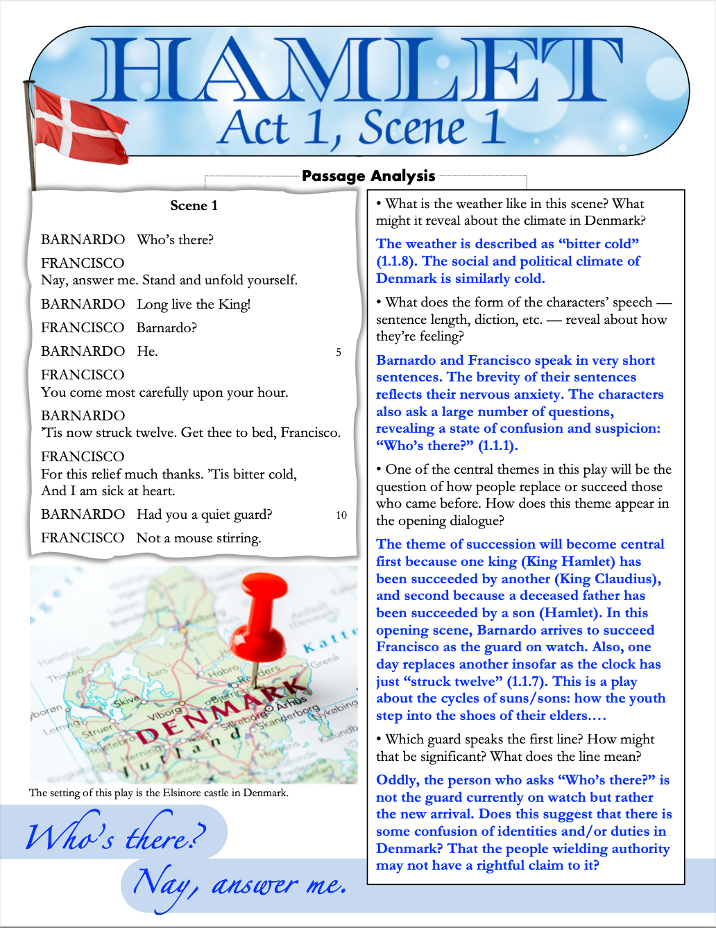 Hamlet | Complete Teaching Unit with Workbook & Answer Key