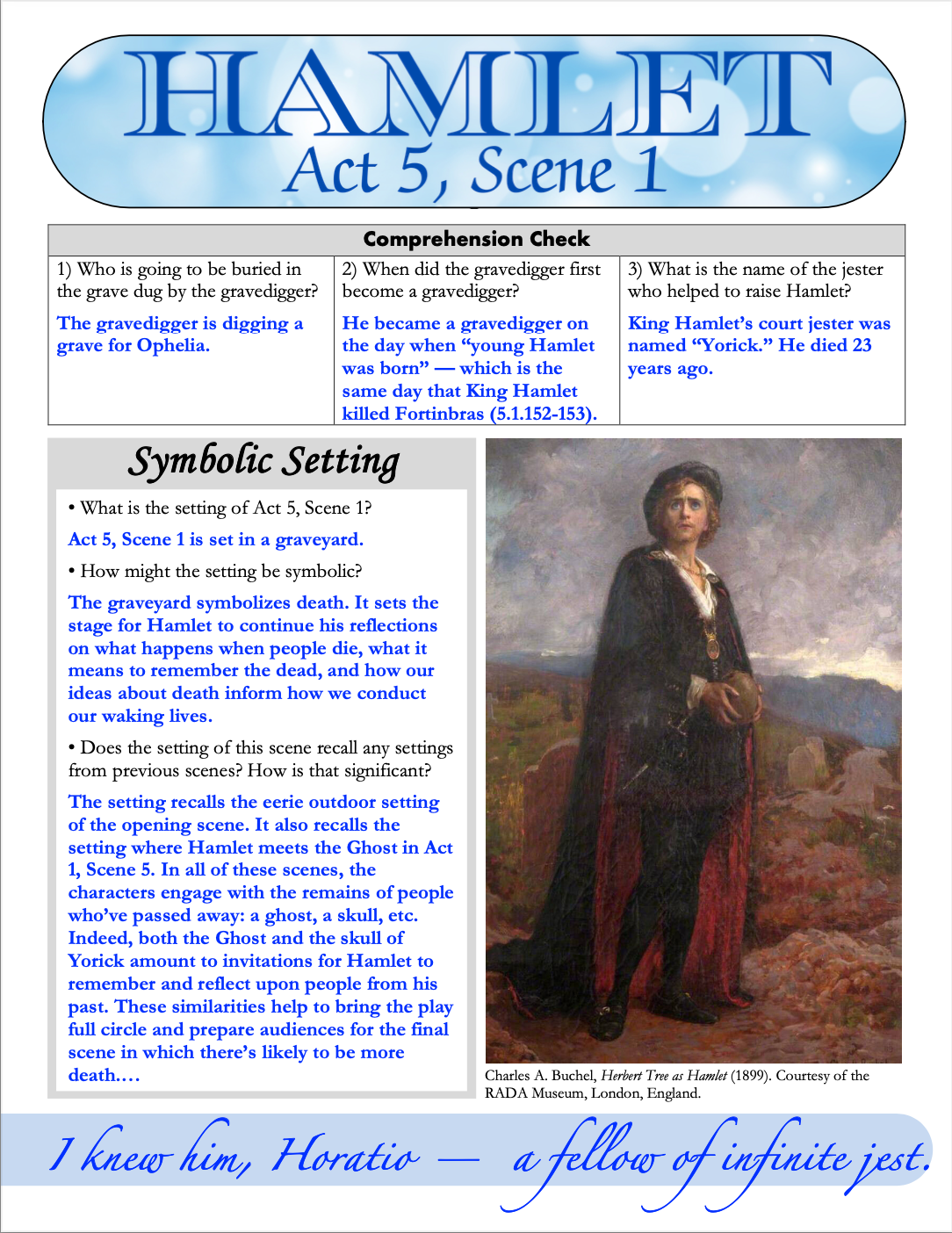 Hamlet | Complete Teaching Unit with Workbook & Answer Key