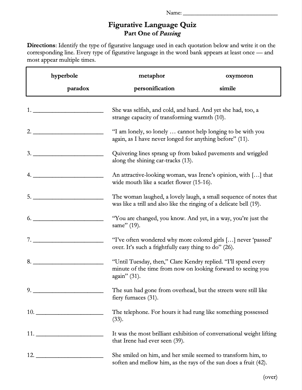 Passing by Nella Larsen | Complete Teaching Unit