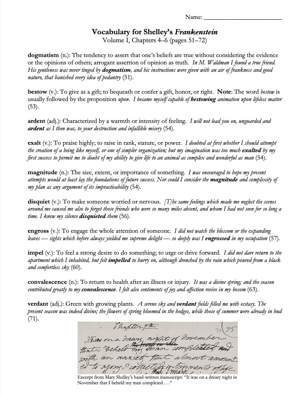 Frankenstein by Mary Shelley | Complete Teaching Unit