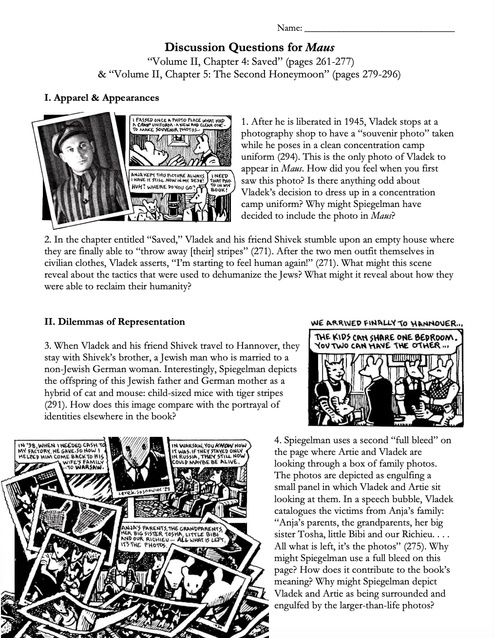 Maus by Art Spiegelman | Complete Teaching Unit