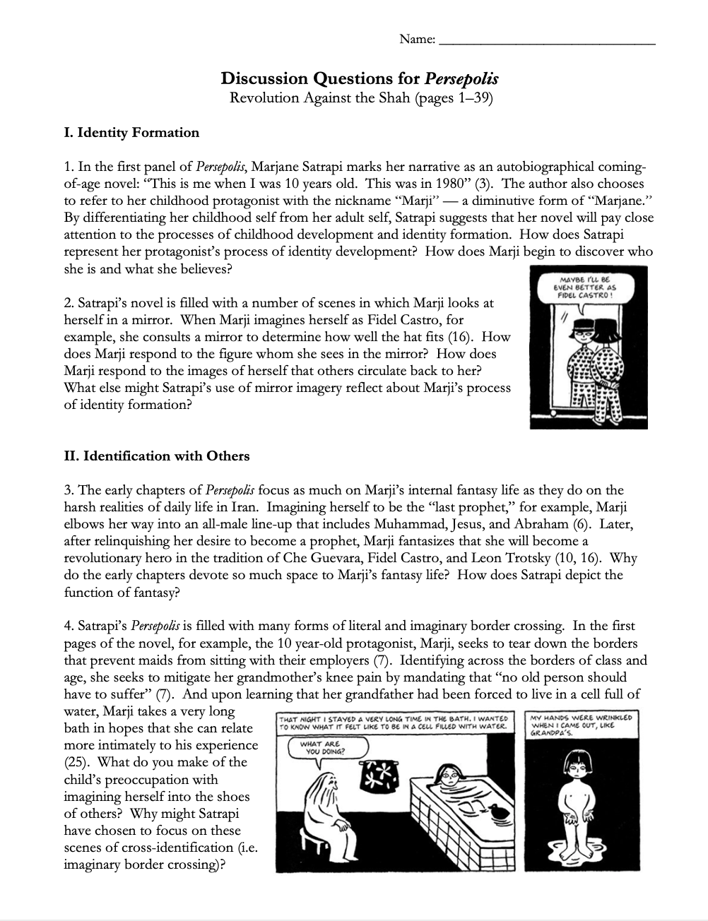 Persepolis by Marjane Satrapi | Complete Teaching Unit