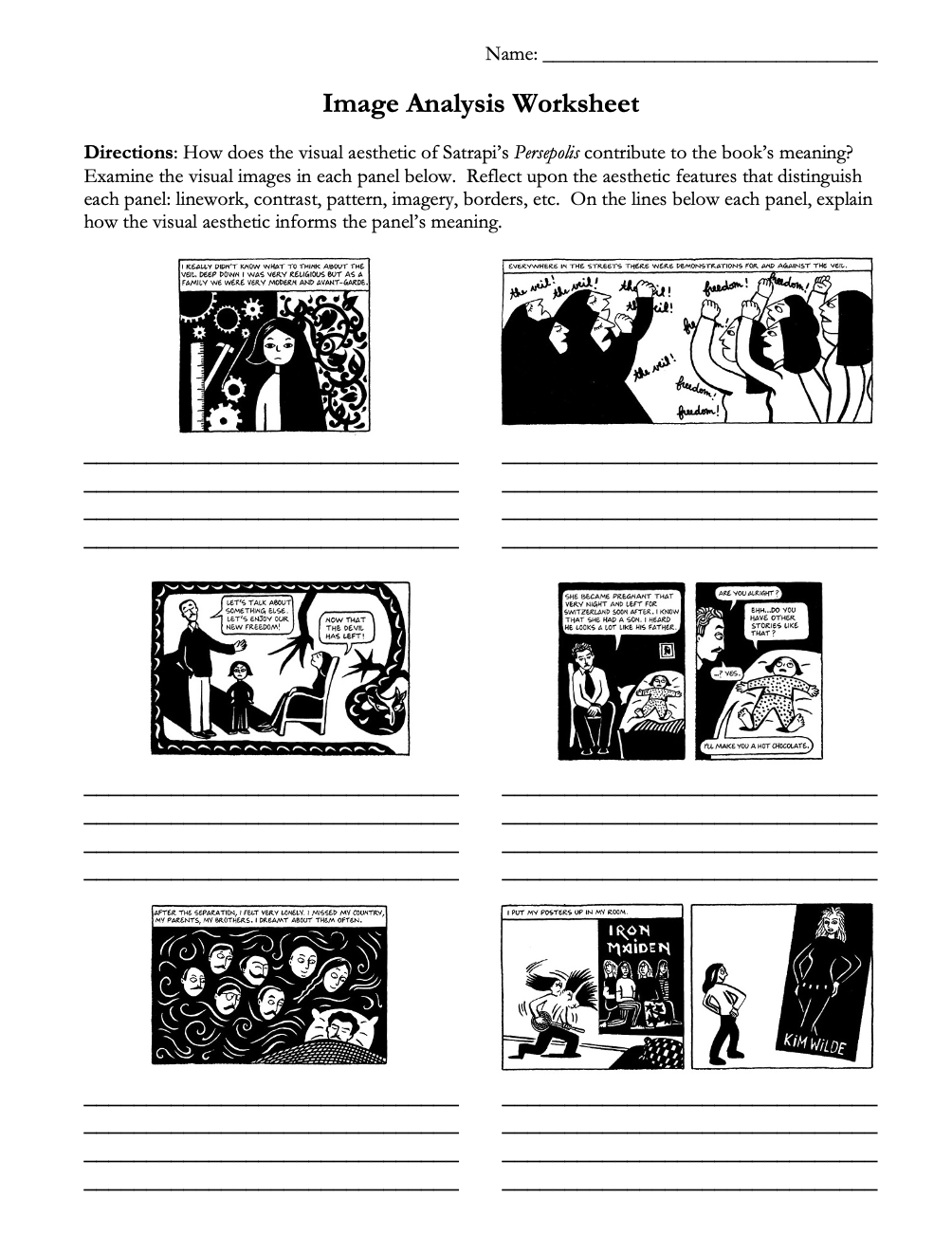 Persepolis by Marjane Satrapi | Complete Teaching Unit
