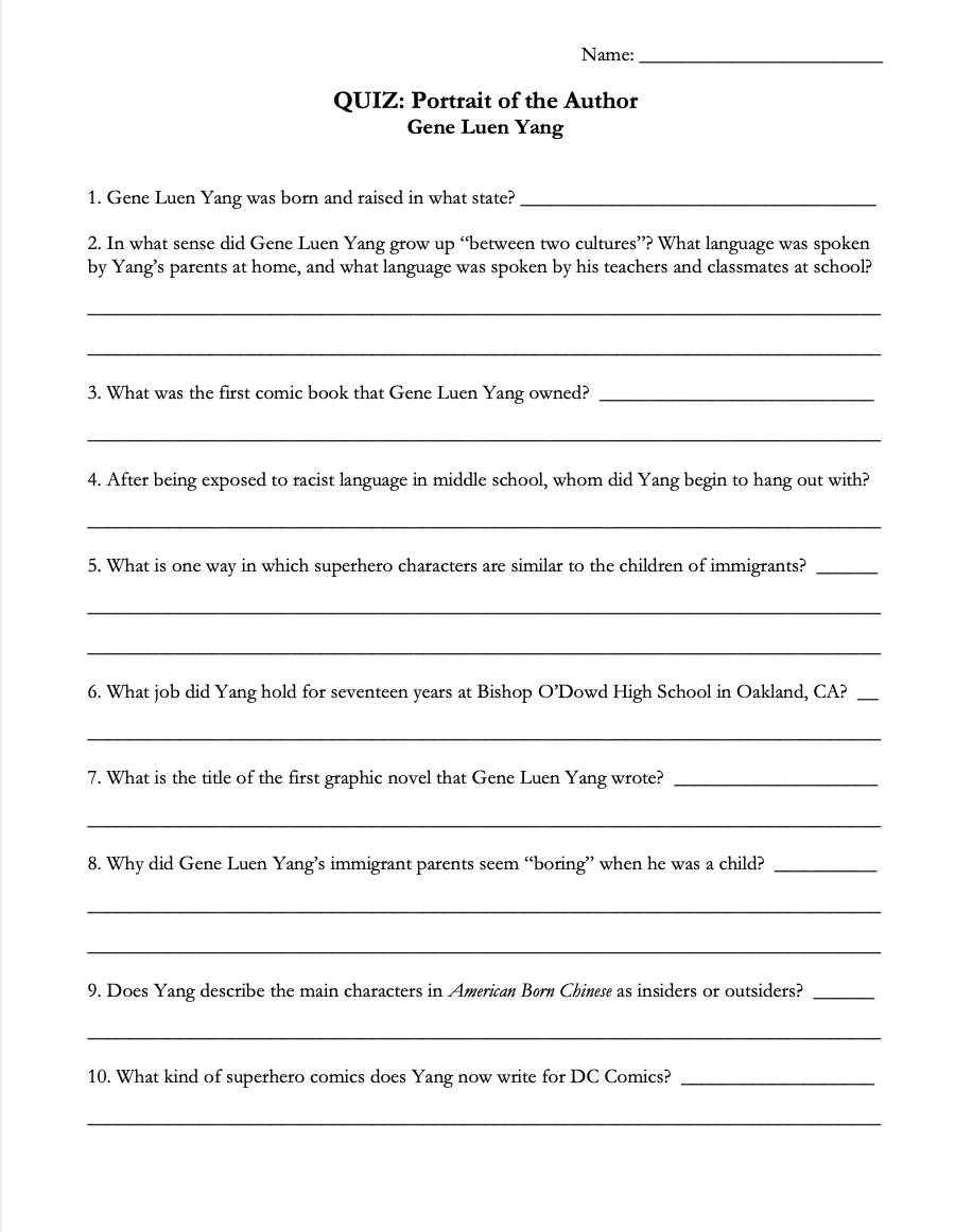 American Born Chinese by Gene Luen Yang | Complete Teaching Unit