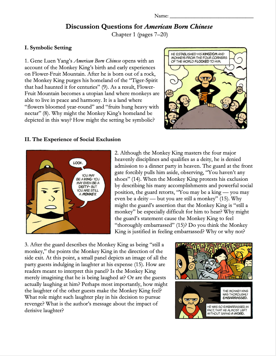 American Born Chinese by Gene Luen Yang | Complete Teaching Unit