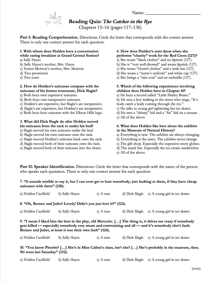 Catcher in the Rye by J. D. Salinger | Complete Teaching Unit