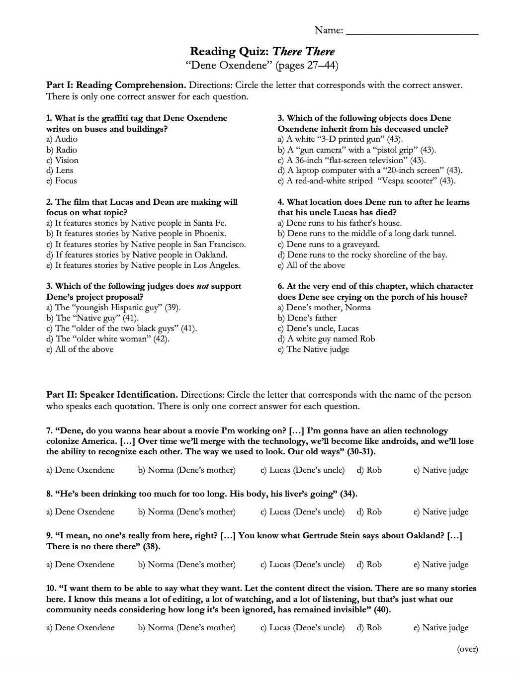 There There by Tommy Orange | Complete Teaching Unit