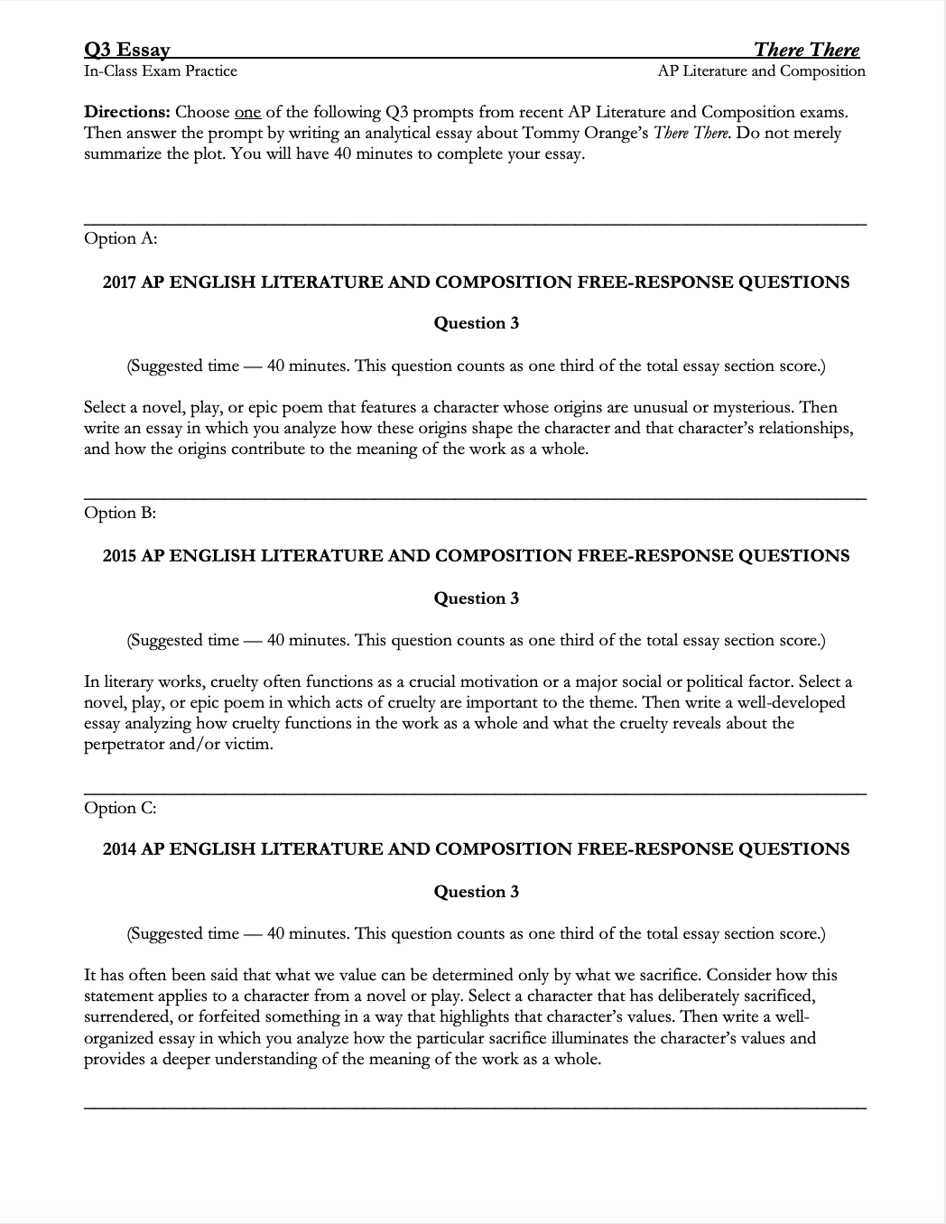 There There by Tommy Orange | Complete Teaching Unit