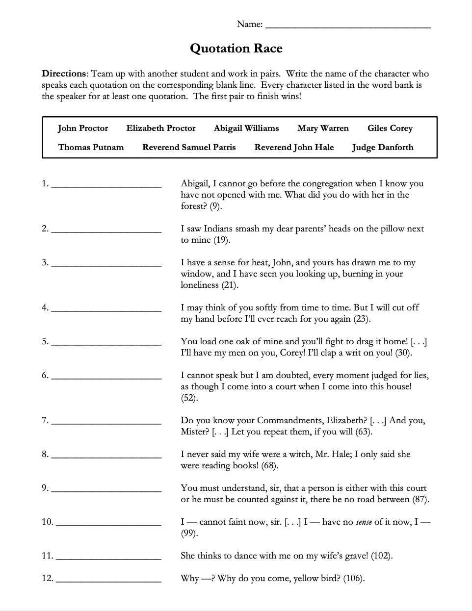 The Crucible by Arthur Miller | Complete Teaching Unit