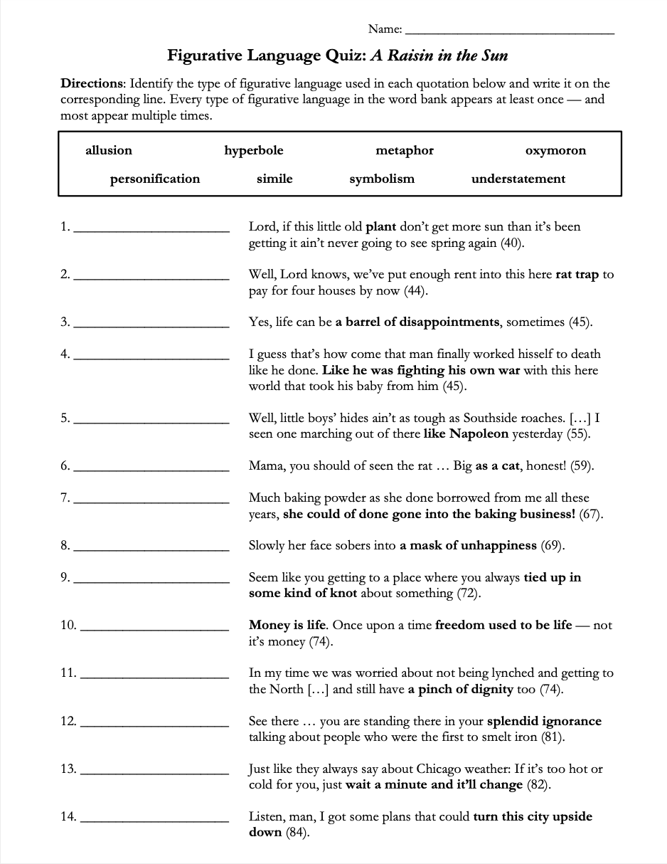 A Raisin in the Sun by Lorraine Hansberry | Complete Teaching Unit