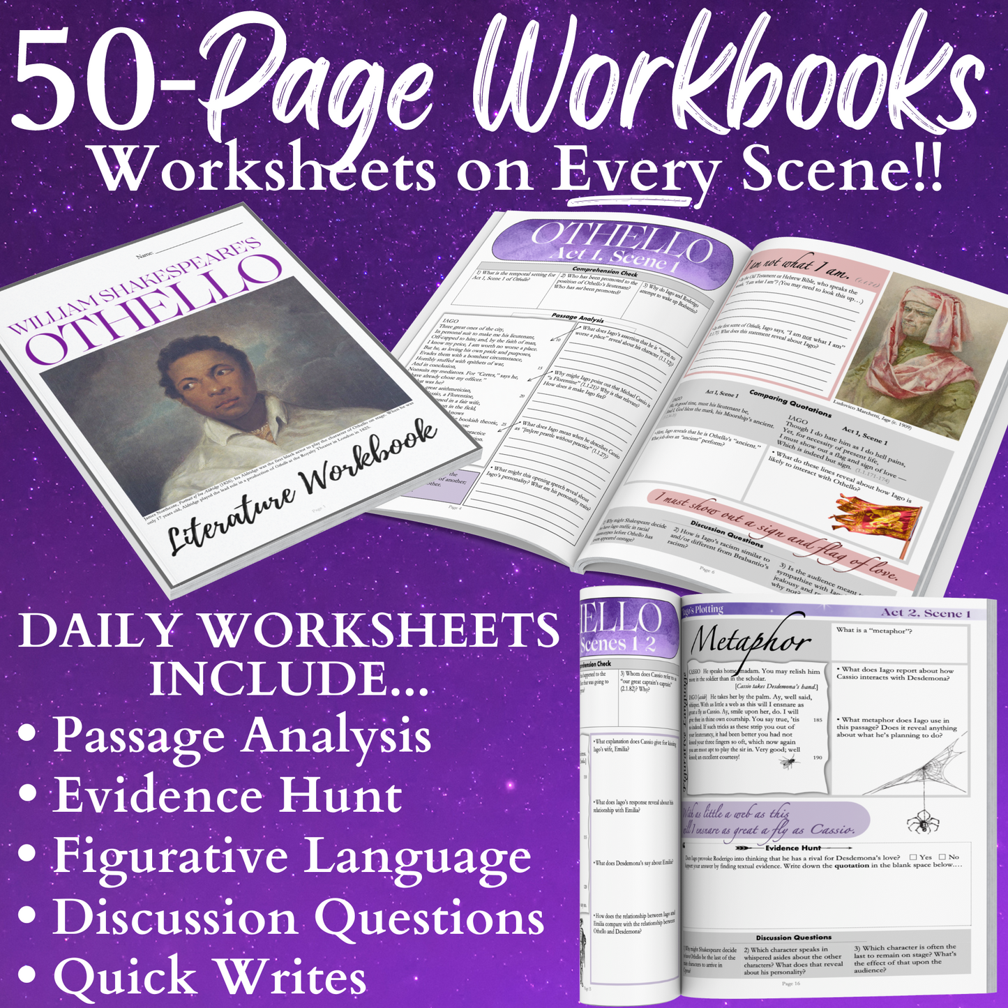 Othello by William Shakespeare | Complete Teaching Unit with Workbook & Answer Key
