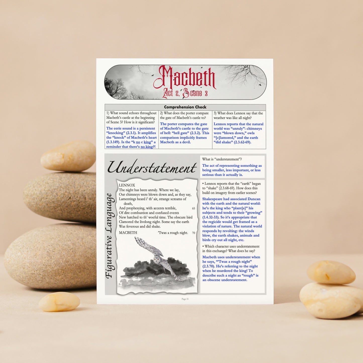 Macbeth | Complete Teaching Unit with Workbook & Answer Key