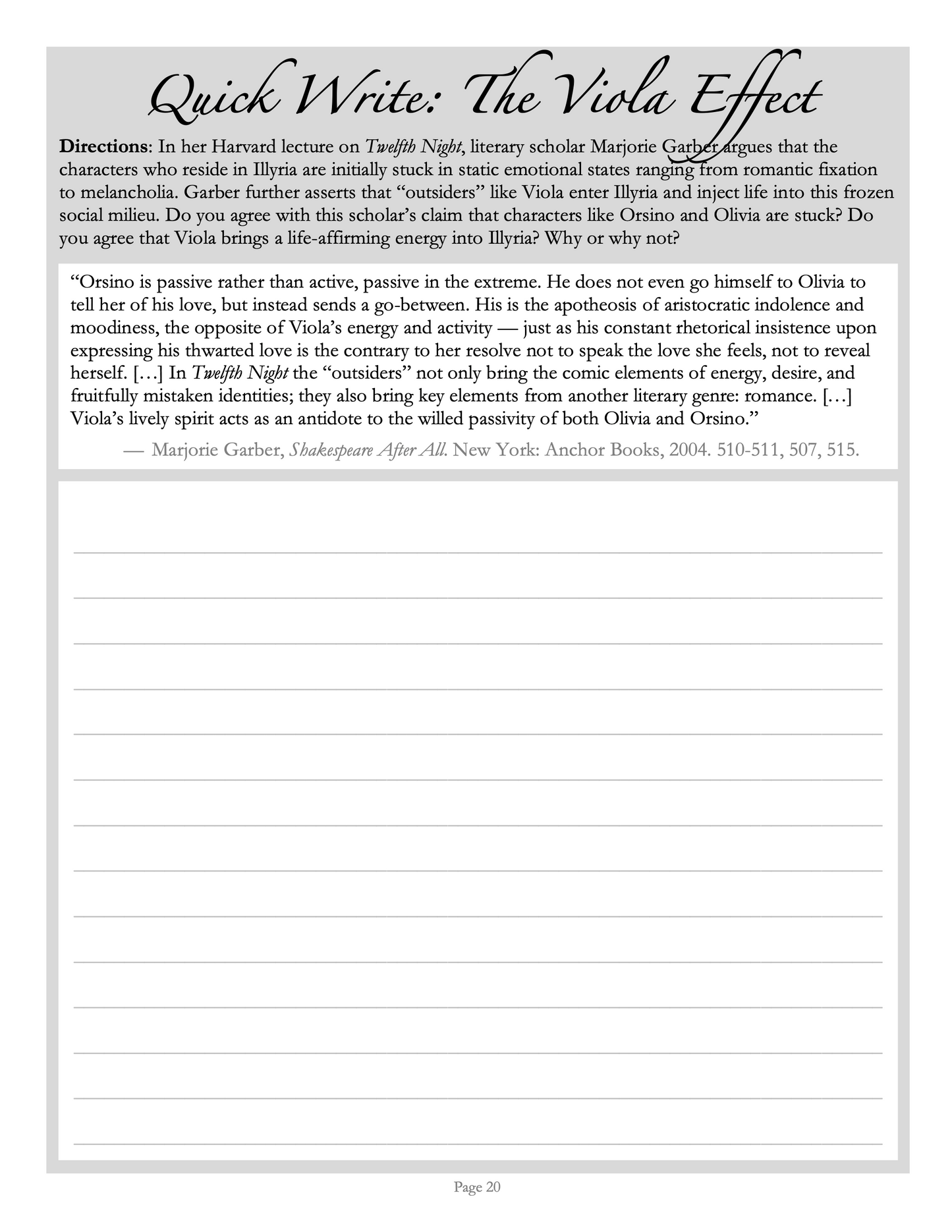 Twelfth Night by William Shakespeare | Complete Teaching Unit with Workbook & Answer Key
