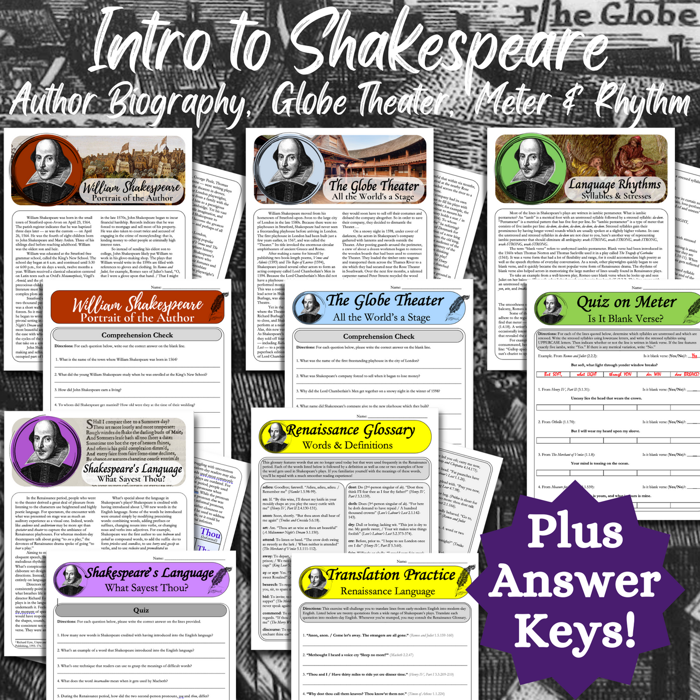 Othello by William Shakespeare | Complete Teaching Unit with Workbook & Answer Key