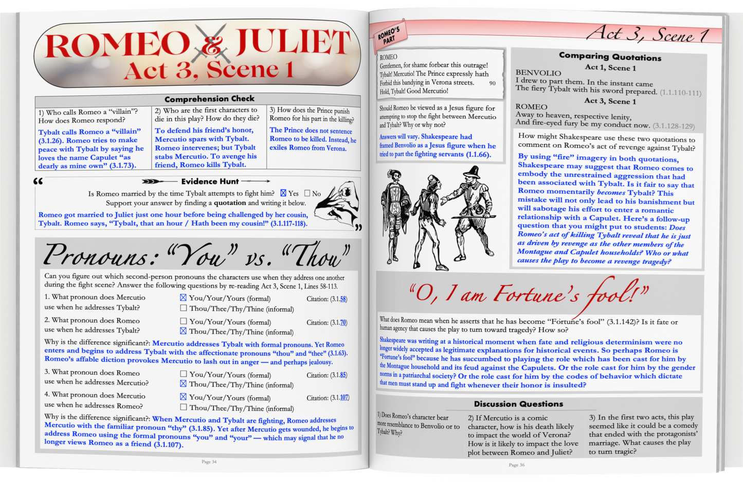 Romeo and Juliet | Complete Teaching Unit with Workbook & Answer Key