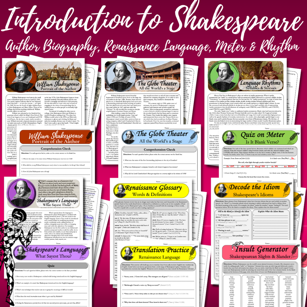 Introduction to Shakespeare: Author Biography, Globe Theater, Renaissa ...