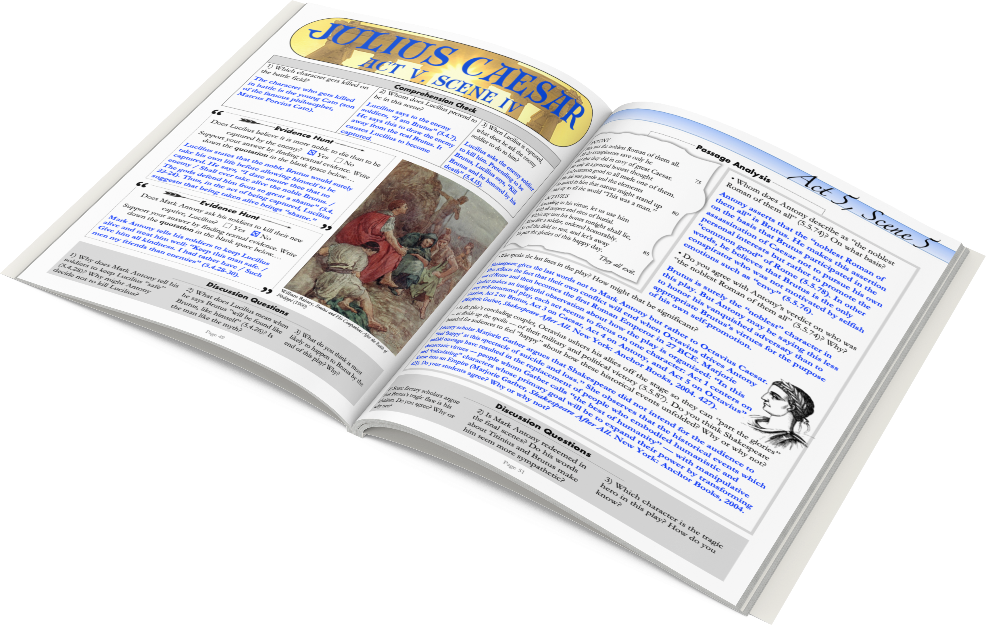Julius Caesar: Complete Teaching Guide with Solutions