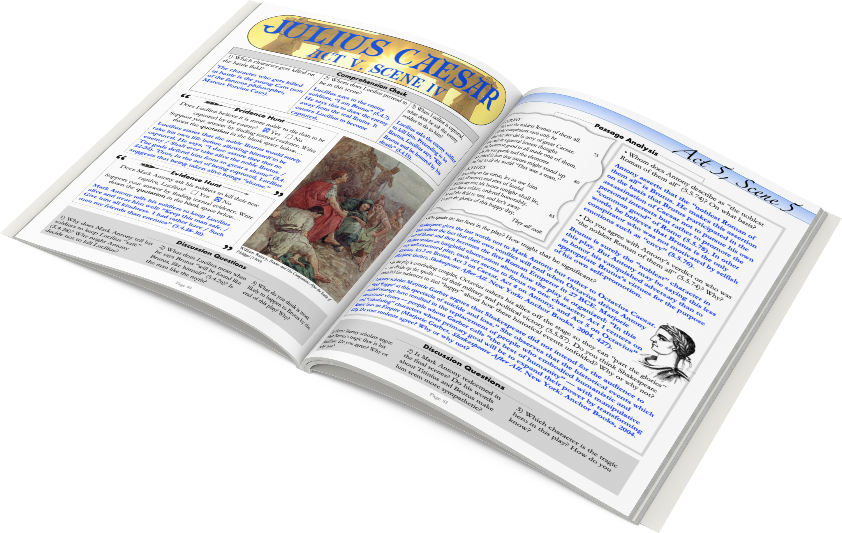 Comprehensive teaching unit with workbook and key.