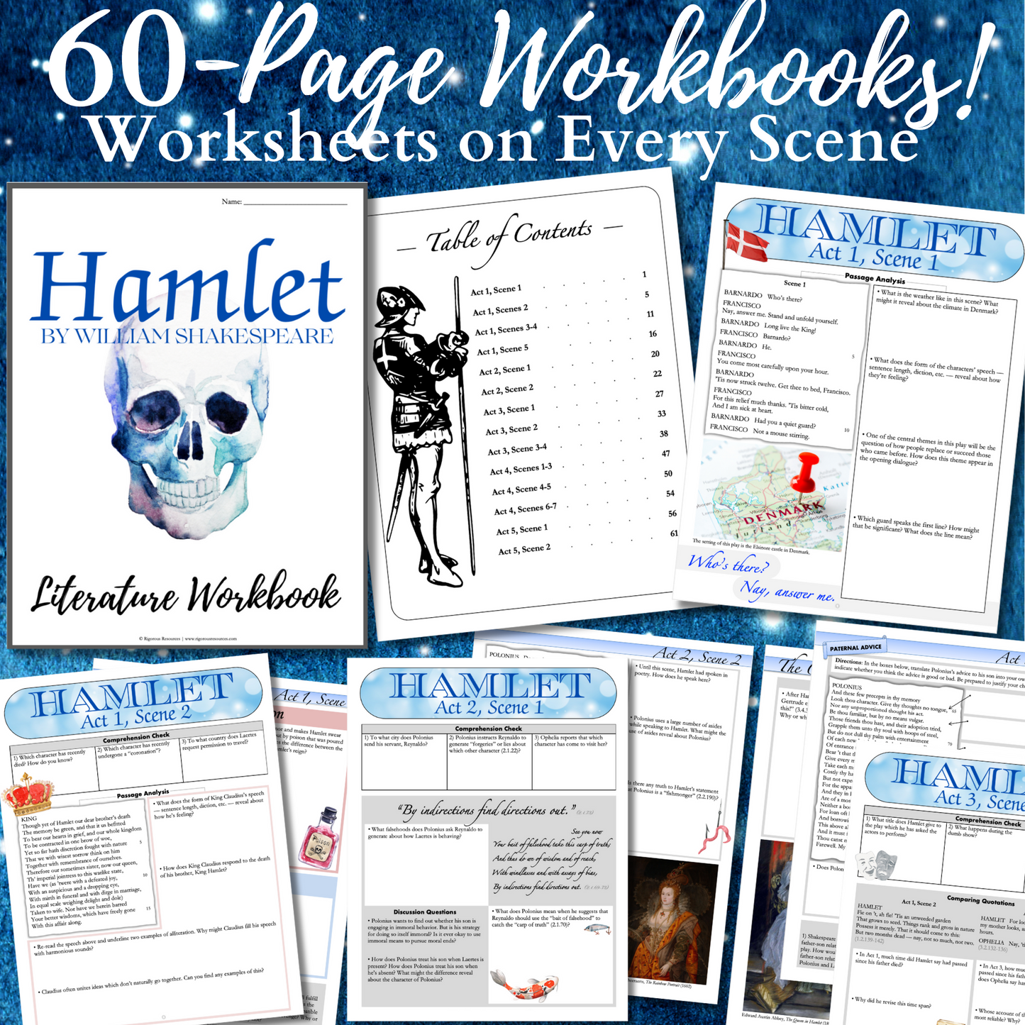 Hamlet | Complete Teaching Unit with Workbook & Answer Key