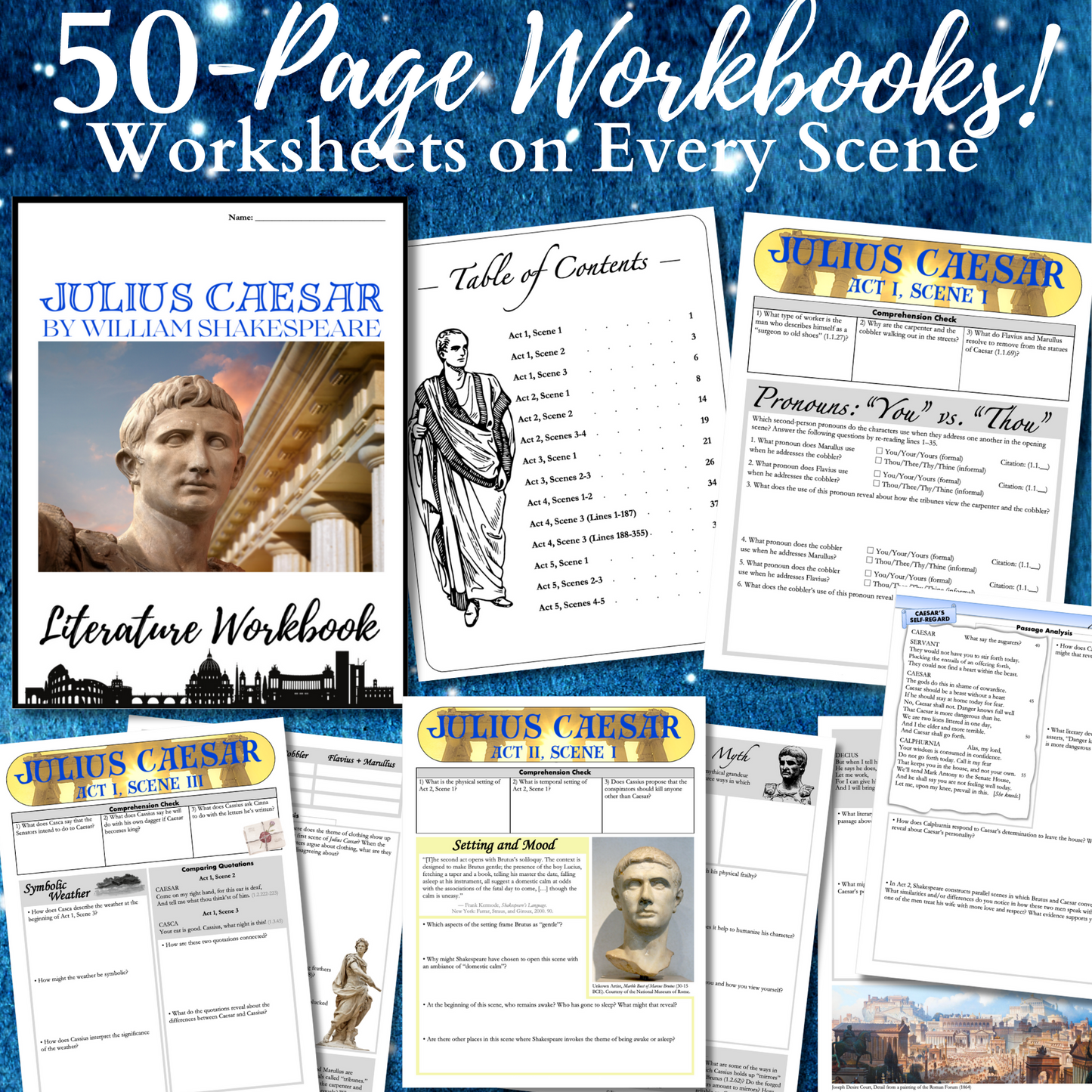 Julius Caesar | Complete Teaching Unit with Workbook & Answer Key