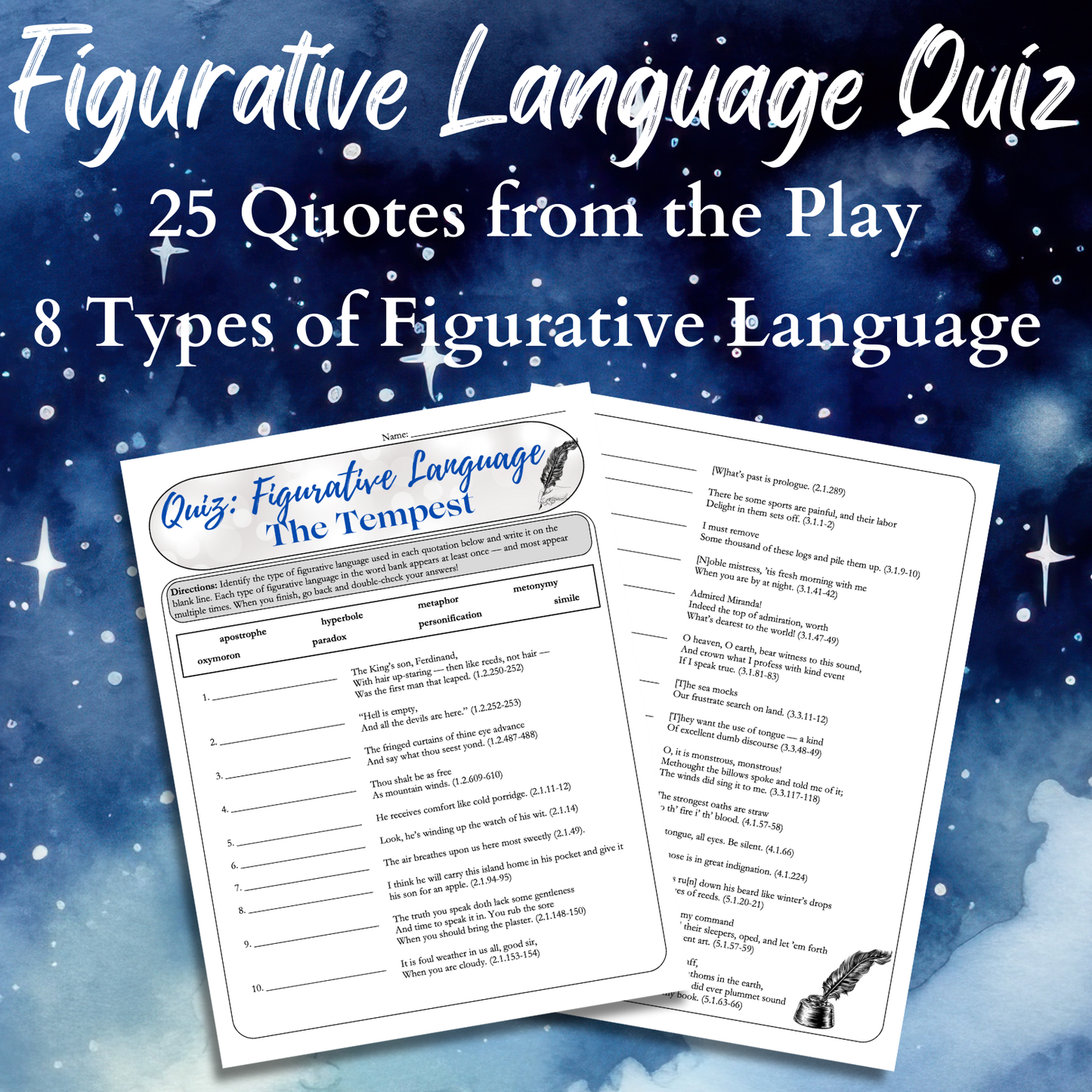 The Tempest | Complete Teaching Unit with Workbook & Answer Key