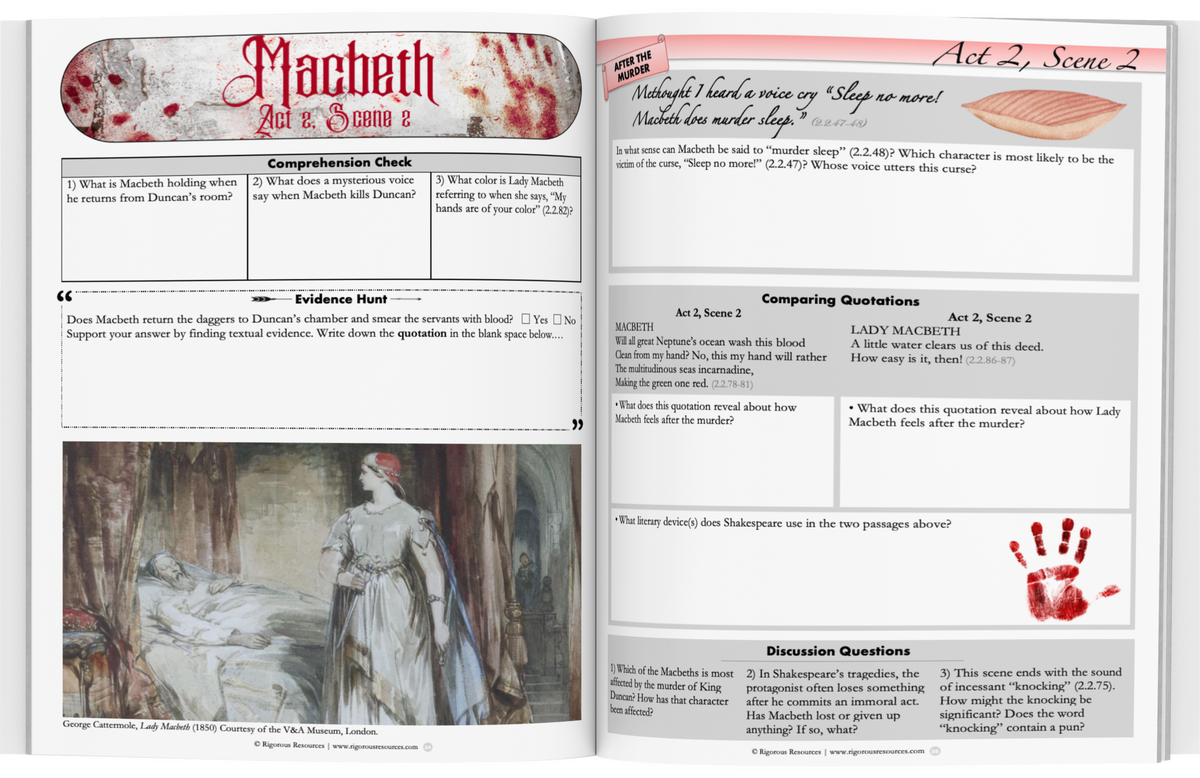 Macbeth Answer Key Macbeth | Complete Teaching Unit with Workbook & Answer Key – Rigorous ...