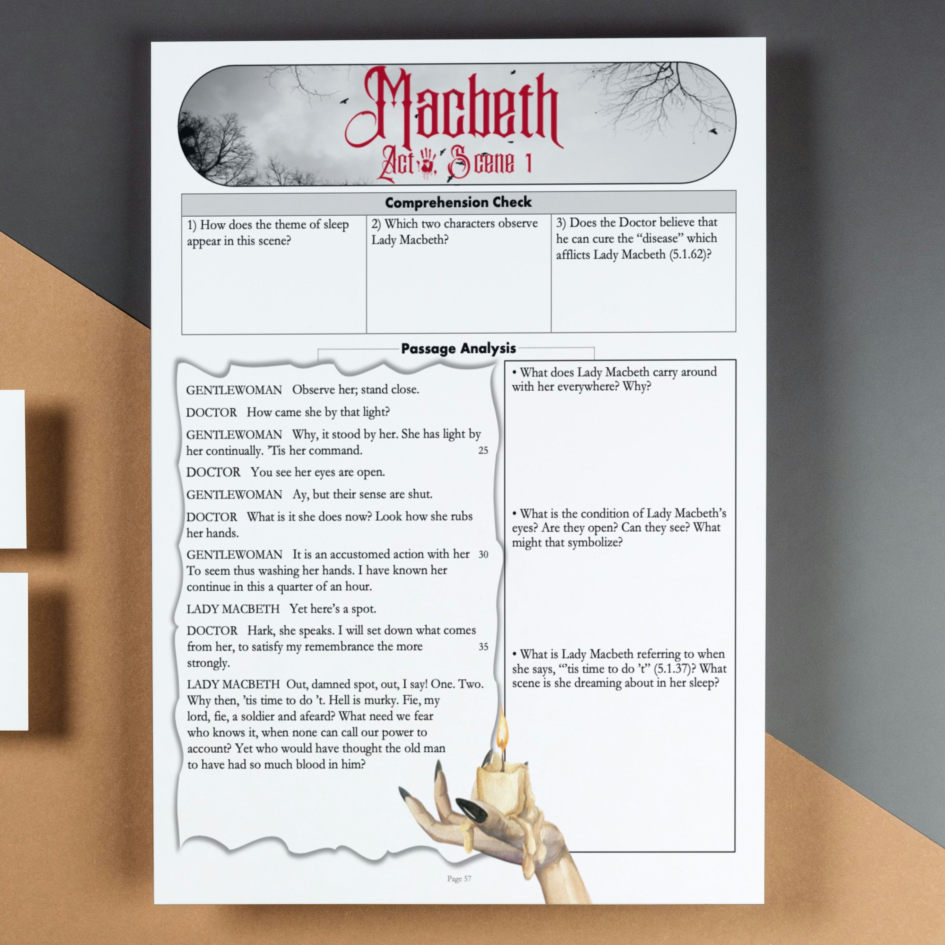 Macbeth Worksheet.pdf Macbeth | Complete Teaching Unit with Workbook & Answer Key – Rigorous ...