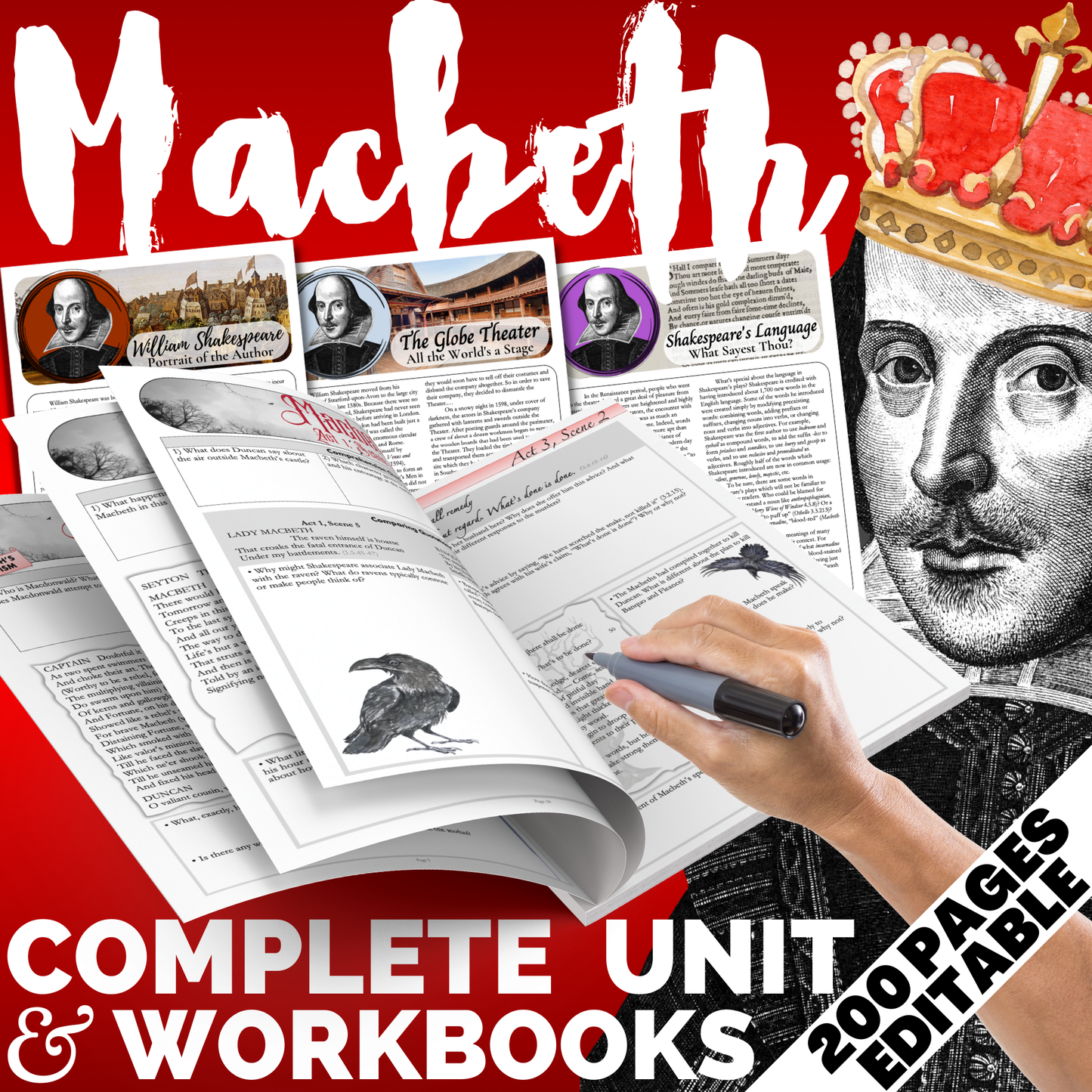 Macbeth | Complete Teaching Unit with Workbook & Answer Key