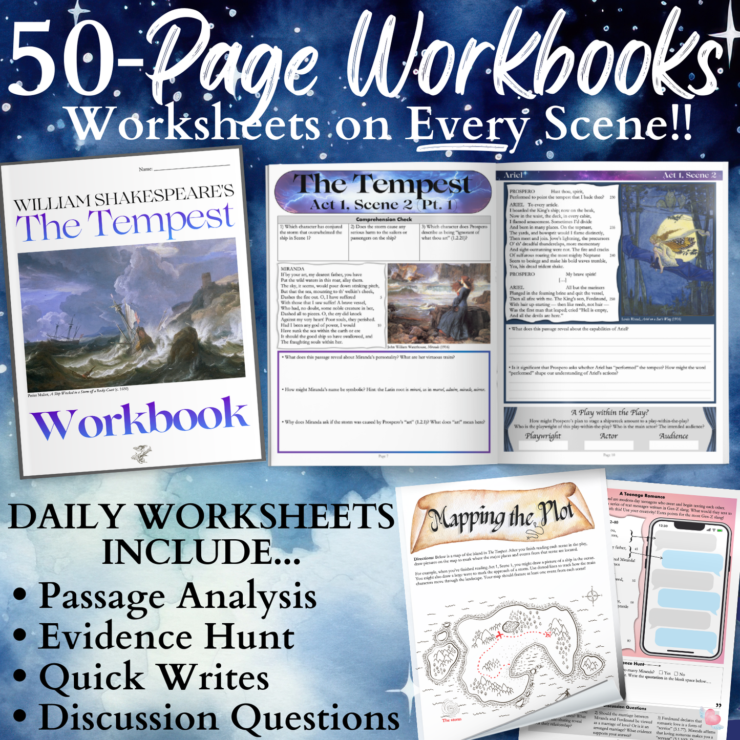 The Tempest | Complete Teaching Unit with Workbook & Answer Key