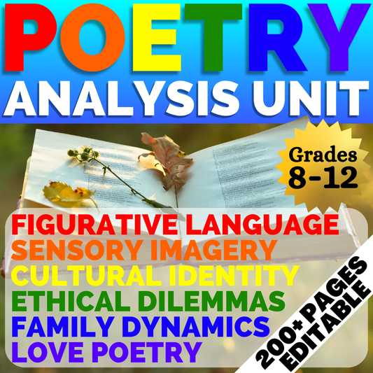 High School Poetry Unit: How to Analyze Poetic Imagery, Figurative Language, & More!