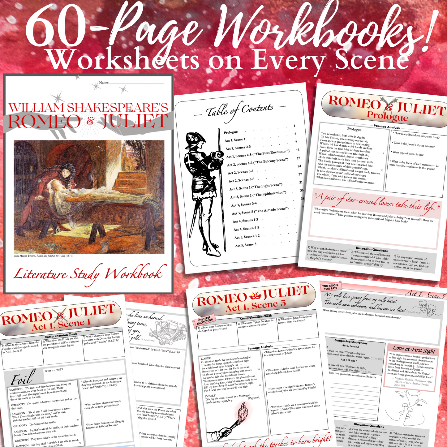 Romeo and Juliet | Complete Teaching Unit with Workbook & Answer Key