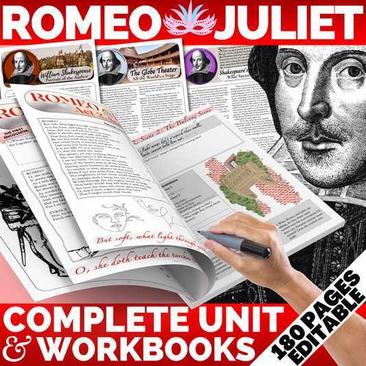 Romeo and Juliet | Complete Teaching Unit with Workbook & Answer Key