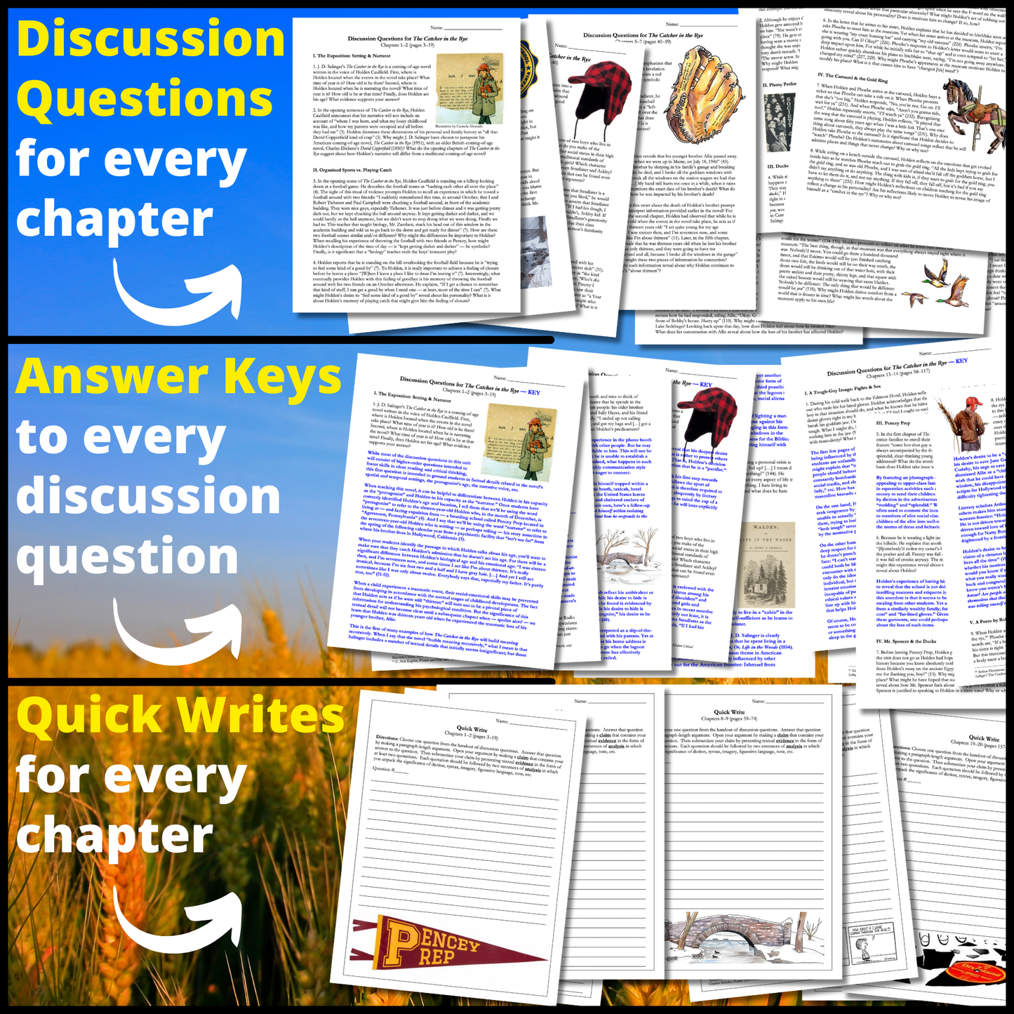 Catcher in the Rye by J. D. Salinger | Complete Teaching Unit