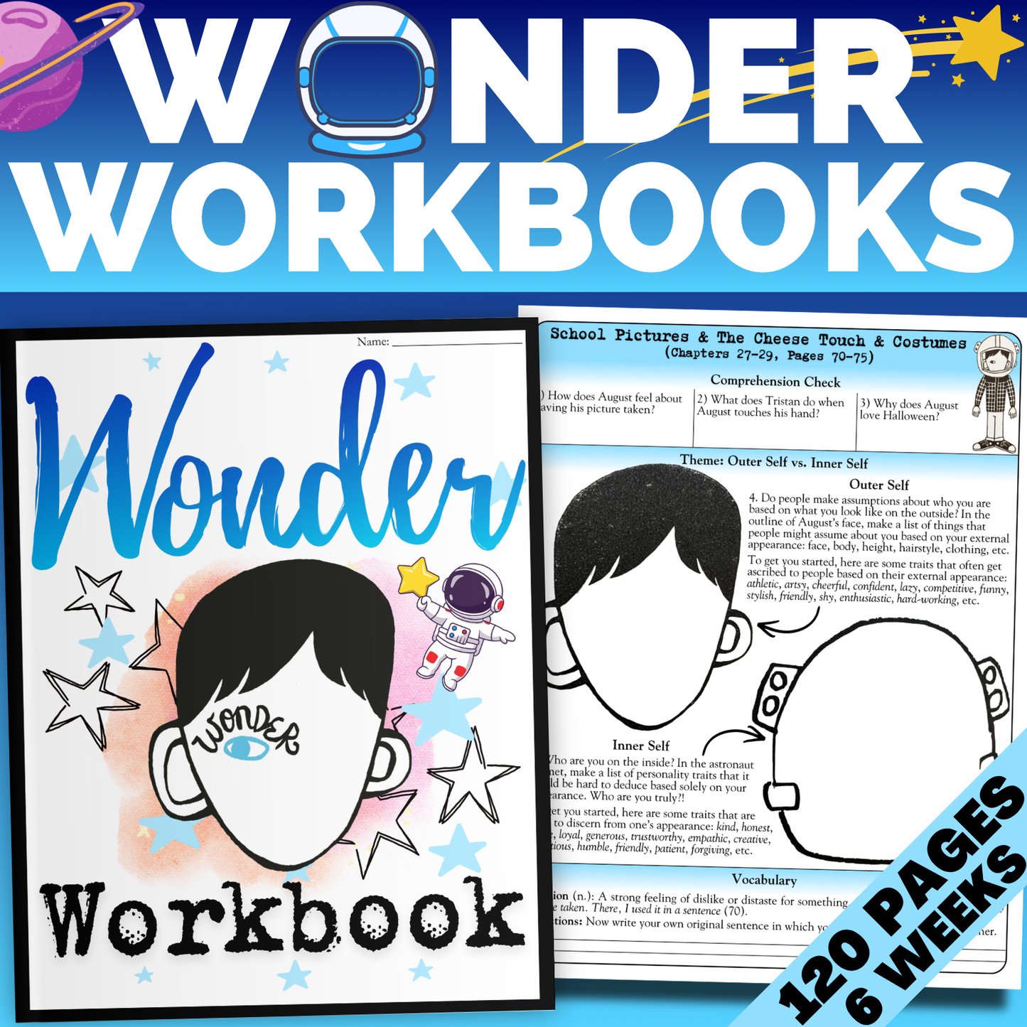 Wonder Unit Plan: Workbook, Activities, Lesson Plans, & Writing Prompts for Wonder by R. J. Palacio